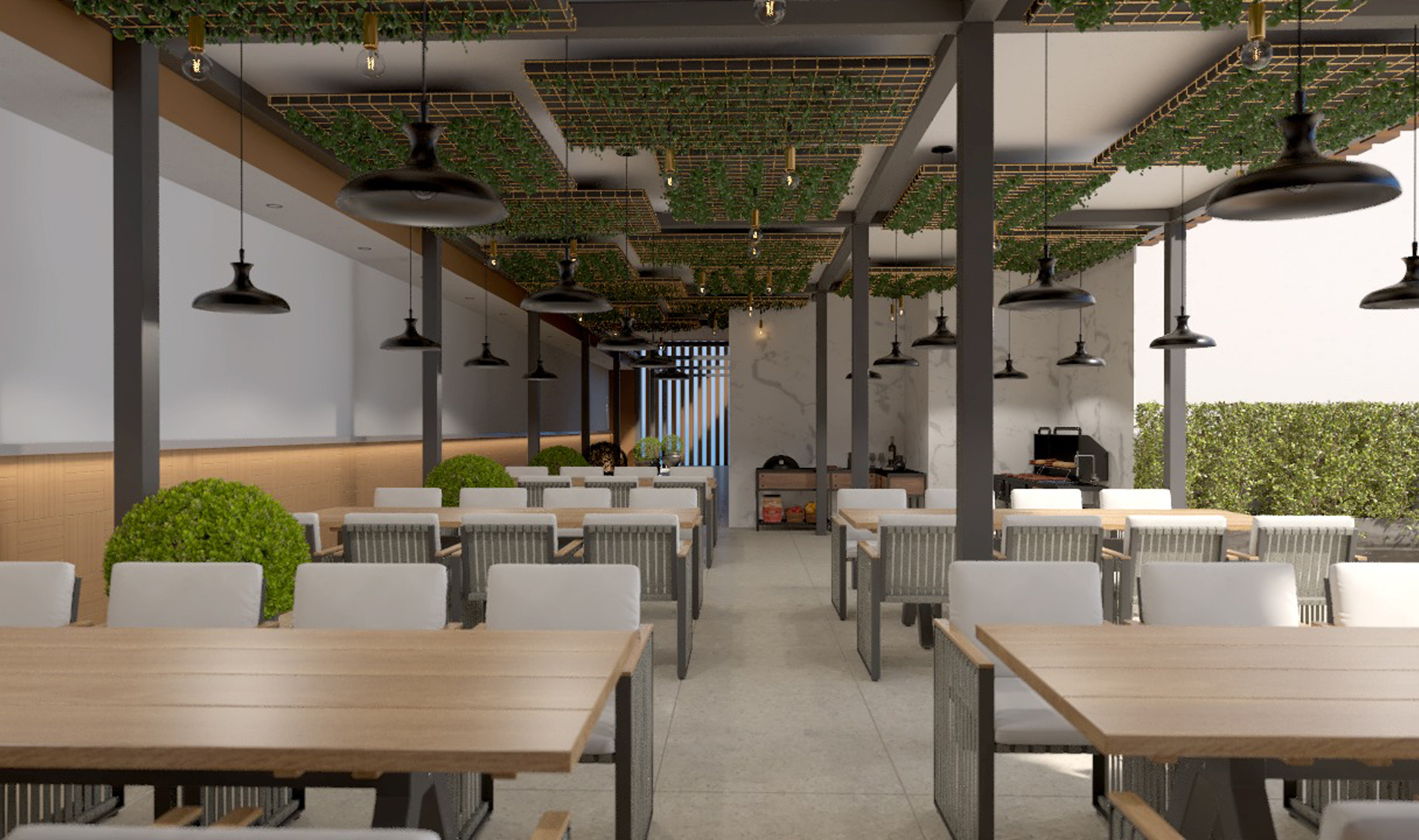 The Finest Residences rooftop dining area