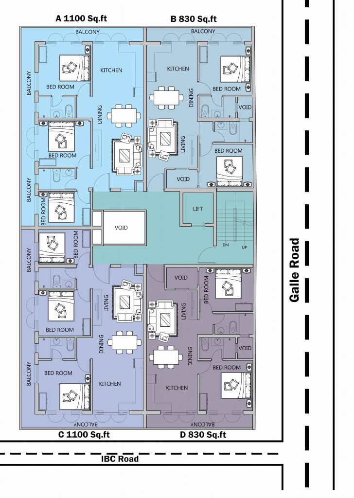 Typical 1st to 6th Floor Plan